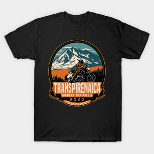 Vintage Motorcycle Transpyrenean Road T-Shirt